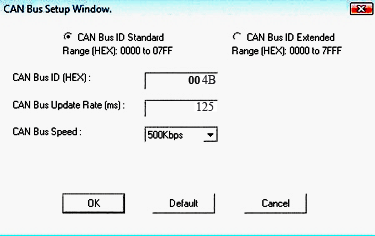 Zeitronix KT-4 CAN Bus Default Settings